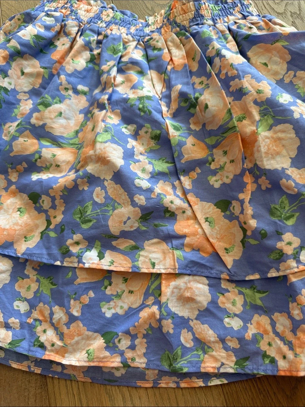 Janie and Jack Floral Tiered Skirt in Deep Periwinkle Floral - 14